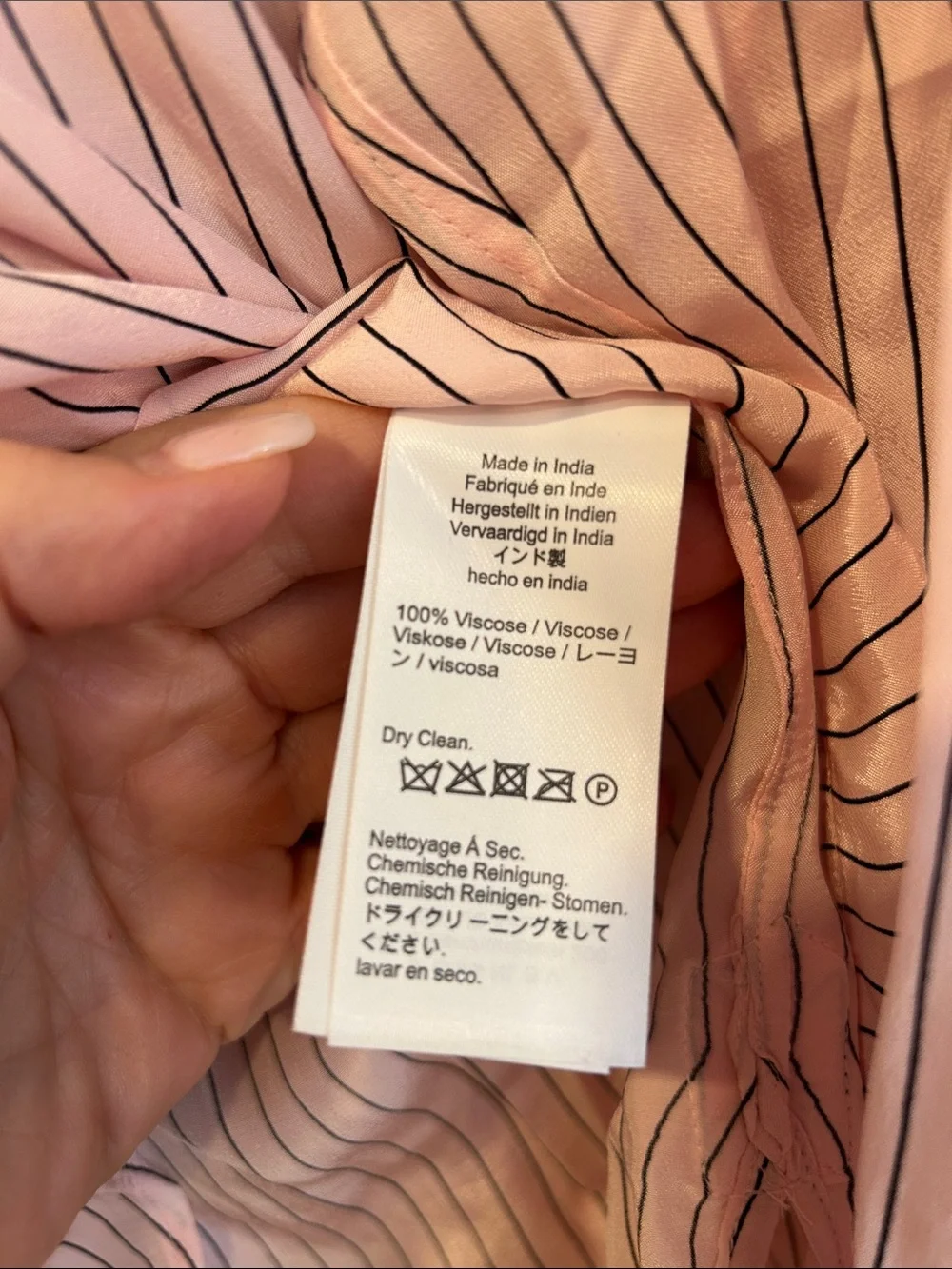 J. Crew Jules Classic Fit Pink and Black Striped Viscose  Button-Down Shirt NWT